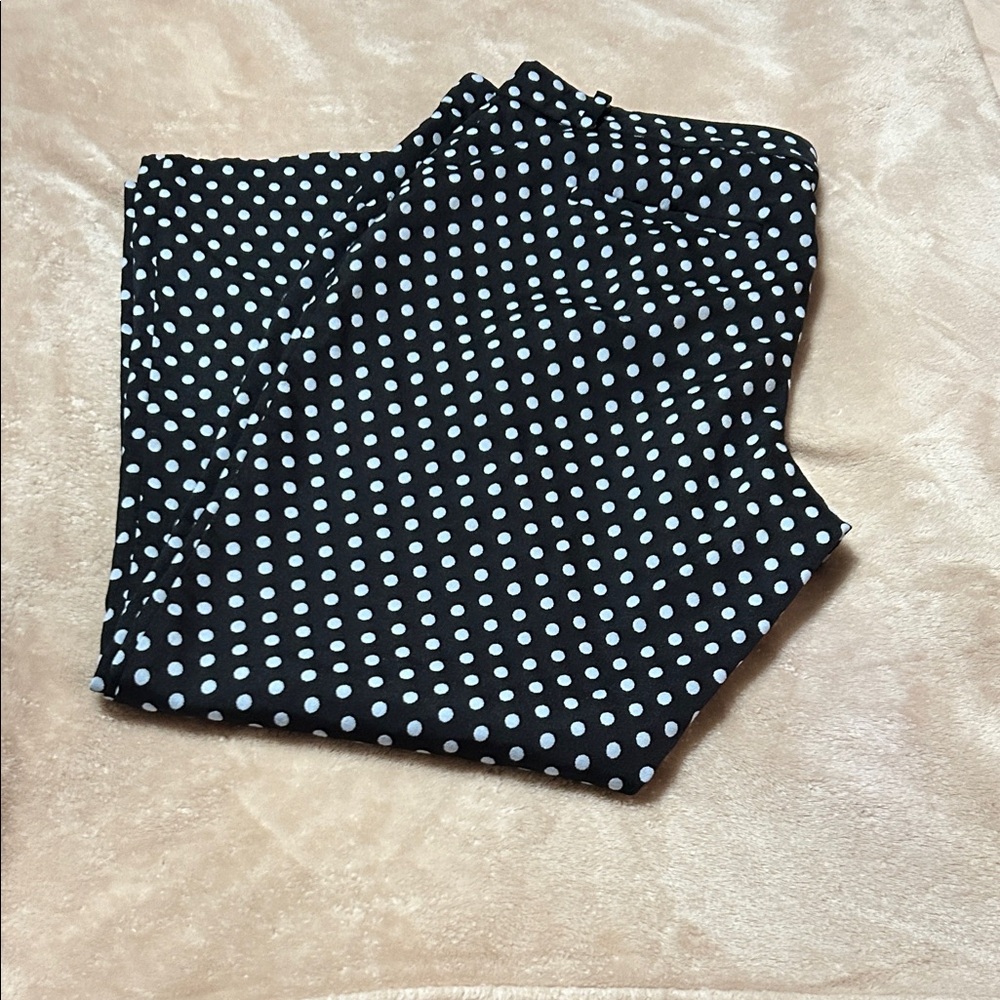The Limited Deep Navy and Light Blue Polka Dot Trousers
